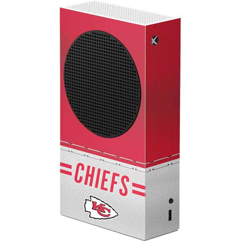 NFL Kansas City Chiefs White Striped Xbox Series S Console Skin